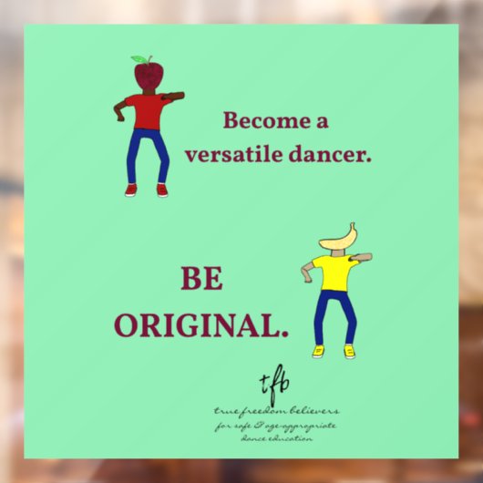 多彩なダンサーになるライトシーグリーン ウィンドウサイン (シート2)