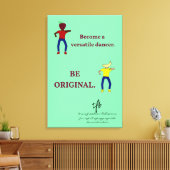 多彩なダンサーになるライトシーグリーン キャンバスプリント (インサイチュ (リビング))