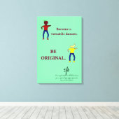 多彩なダンサーになるライトシーグリーン キャンバスプリント (インサイチュ (ウッドフロア))