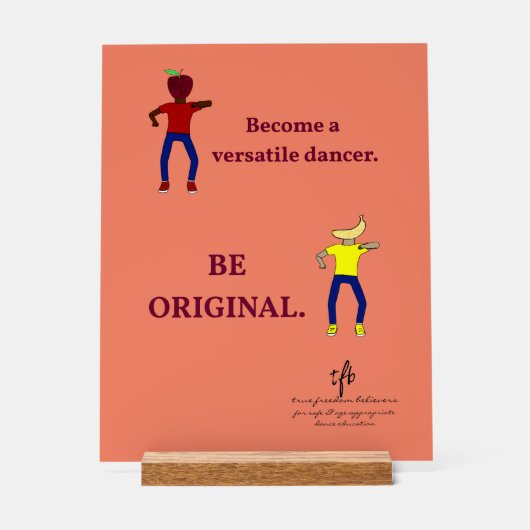 多彩なダンサーサケになる アクリルサイン (正面)