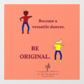 多彩なダンサーサケになる ウィンドウサイン (シート)