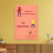 多彩なダンサーサケになる キャンバスプリント (インサイチュ (リビング))