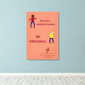 多彩なダンサーサケになる キャンバスプリント (インサイチュ (ウッドフロア))