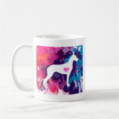 多彩なデンマーク人のしぶき コーヒーマグカップ (左)