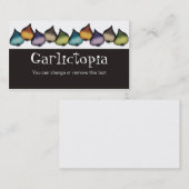 多彩なニンニクの食糧料理のケイタリングビジネス… 名刺 (正面/裏面)