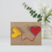 多彩なハートが付いているValentine s日の郵便はがき シーズンポストカード (スタンド正面)