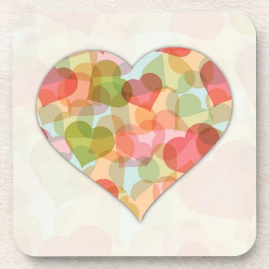 多彩なハートとの幸せなバレンタインデー コースター (正面)