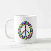多彩なピースサイン コーヒーマグカップ (左)