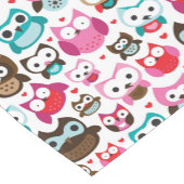 多彩なフクロウパターン ショートテーブルランナー (コーナー)