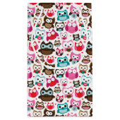 多彩なフクロウパターン スモールペーパーバッグ (裏面)