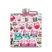 多彩なフクロウパターン フラスク (裏面)