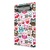 多彩なフクロウパターン ミニクリップボード (アングル2)