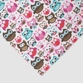 多彩なフクロウパターン 薄葉紙 (詳細)