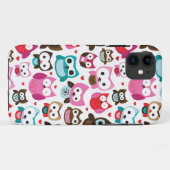多彩なフクロウパターン Case-Mate iPhoneケース (裏面(横))
