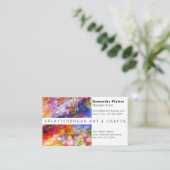 多彩なペンキのしぶきの芸術家のクリエイティブ 名刺 (スタンド正面)