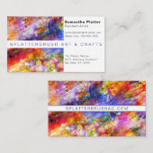 多彩なペンキのしぶきの芸術家のクリエイティブ 名刺 (正面/裏面)