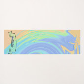 多彩なペンキの渦巻|の文字の旗両側 ヨガマット (裏面(横))