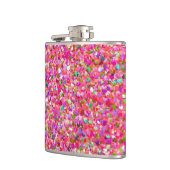 多彩なモザイクモダンな屑のグリッター#4 フラスク (左)