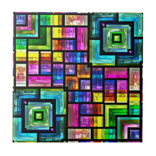 多彩なモザイク・タイル タイル (正面)