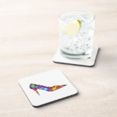 多彩な円が付いている靴 コースター (右側)