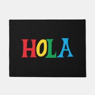 多彩な印刷のデザインのHola ドアマット