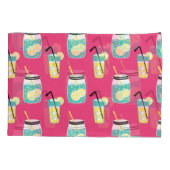 多彩な夏の要素、ヴィンテージシームレスなバックグロ 枕カバー (裏面)