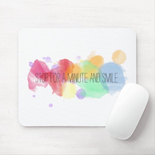 多彩な引用文のスマイルそして幸せな平和生命 マウスパッド (マウス)