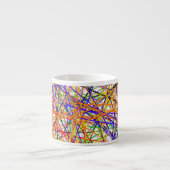 多彩な抽象デザインのエスプレッソのコップ エスプレッソカップ (正面)