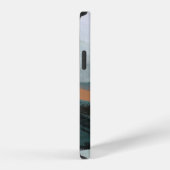 多彩な抽象的な風景: 芸術的なアクリル画 iPhoneケース (右側面)