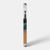 多彩な抽象的な風景: 芸術的なアクリル画 iPhoneケース (左側面)