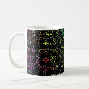 多彩な数 コーヒーマグカップ