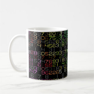 多彩な数 コーヒーマグカップ