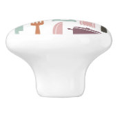 多彩な料理アイコンが付いているパターン セラミックノブ (側面)
