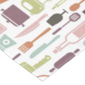 多彩な料理アイコンが付いているパターン テーブルクロス (アングル)