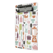 多彩な料理アイコンが付いているパターン ミニクリップボード (アングル2)