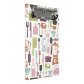 多彩な料理アイコンが付いているパターン ミニクリップボード (アングル)