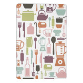 多彩な料理アイコンが付いているパターン ミニクリップボード (裏面)