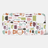多彩な料理アイコンが付いているパターン Case-Mate iPhoneケース (裏面 (横))