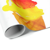 多彩な水彩画のアイスクリームコーンのカラフル ラッピングペーパー (ロールコーナー)