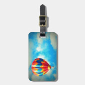 多彩な熱気の気球 ラゲッジタグ (正面縦)