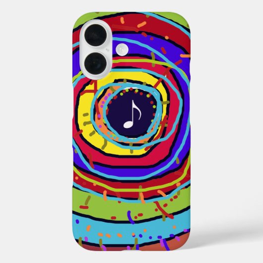 多彩な爆発及び音符 Case-Mate iPhoneケース (裏面)