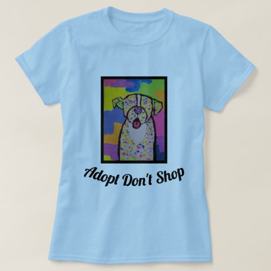 多彩な犬のプリントが付いている愛らしい女性のTシャツ Tシャツ (デザイン正面)