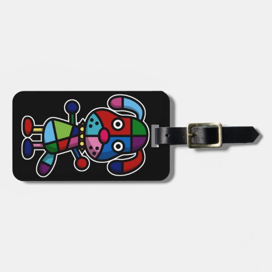 多彩な犬 ラゲッジタグ (正面横)