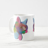多彩な猫のマグ コーヒーマグカップ (正面左)