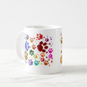 多彩な猫の足 コーヒーマグカップ (正面左)