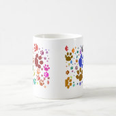 多彩な猫の足 コーヒーマグカップ (中央)