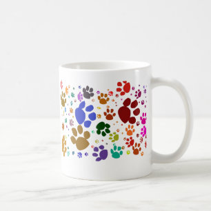 多彩な猫の足 コーヒーマグカップ