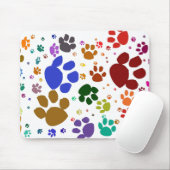多彩な猫の足 マウスパッド (マウス)