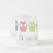 多彩な生命マグかガラス フロストグラスマグカップ (正面左)