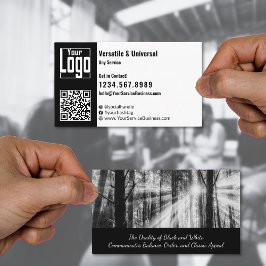 多彩な白黒ランドスケープ 名刺